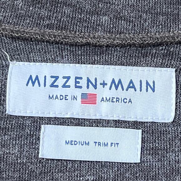 Mizzen + Main Charcoal Gray Crewneck Sweater Trim Fit Size M - Picture 4 of 4